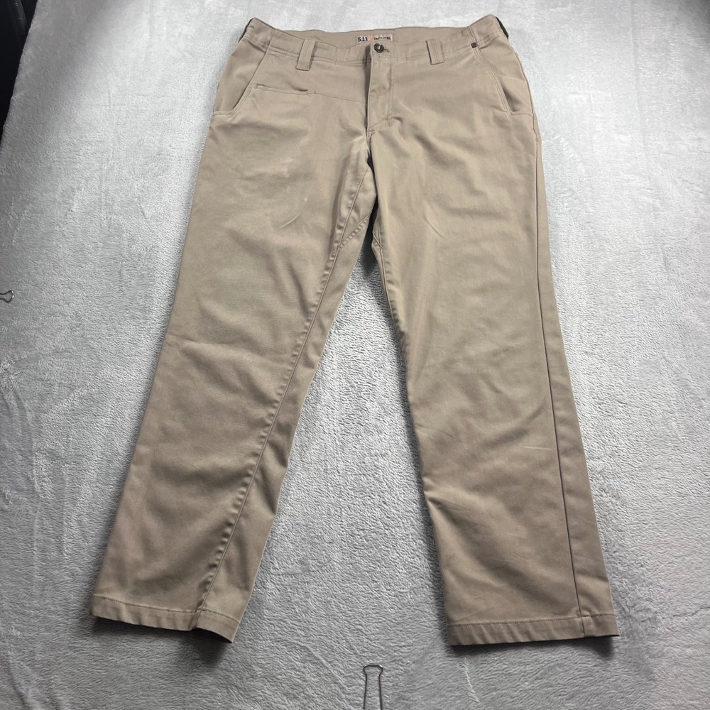 5.11 Tactical Edge Chino Pants Mens 34x30 Khaki Tan Cargo Work Trousers 74481